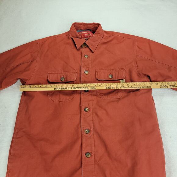 Izod Shacket Mens Sz Large Red Jacket Gorpcore Luxury Sport Shooting Shirt Cold - Picture 6 of 16